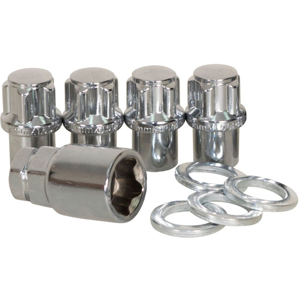 Calibre Wheel Nuts, Shank Lock, Chrome MLN12150, 12mm x 1.5mm Supercheap Auto