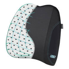 Skechers Air Cooled Memory Foam Lumbar Cushion Black/Aqua, , scaau_hi-res