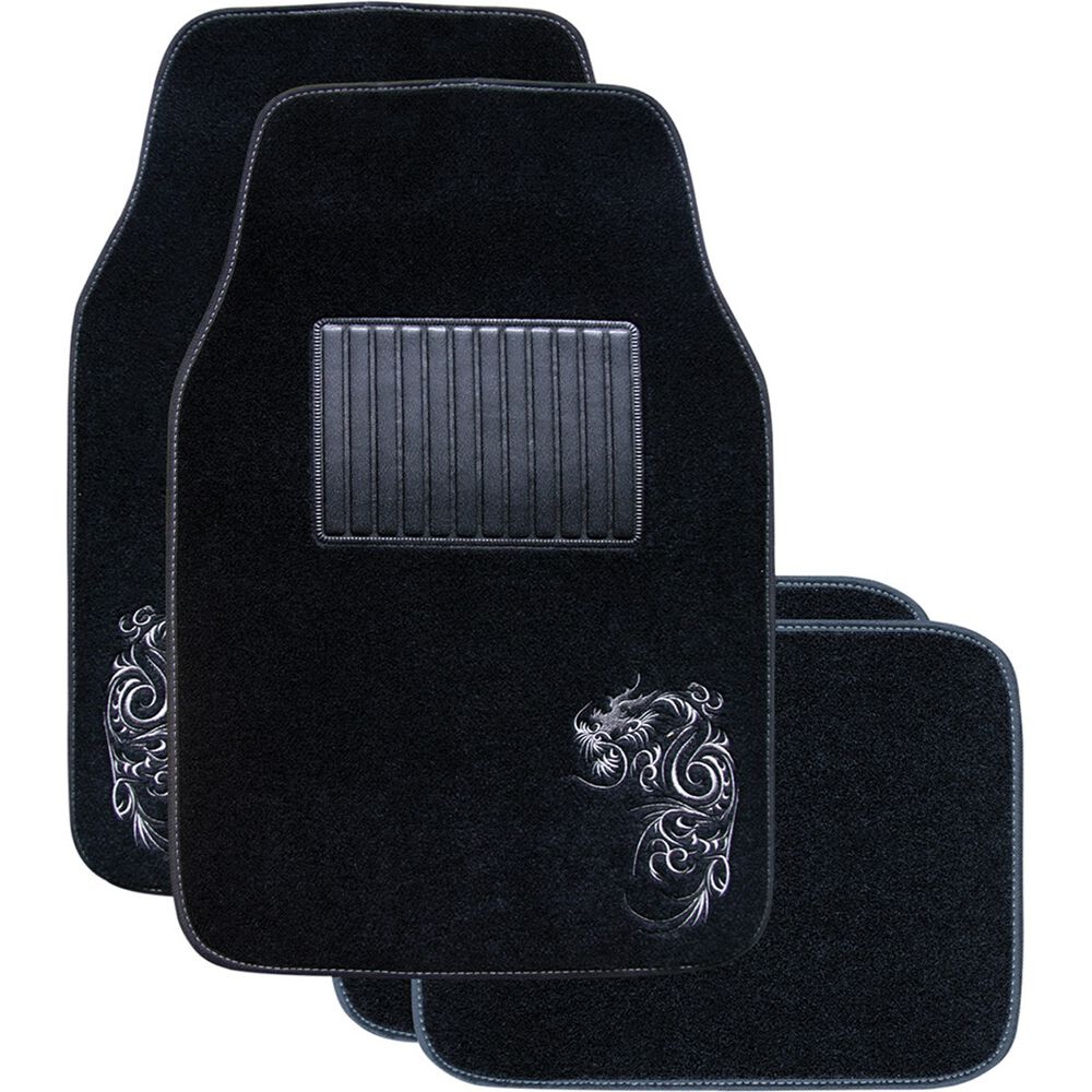 Dragon Car Floor Mats - Carpet, Grey, Set of 4 | Supercheap Auto
