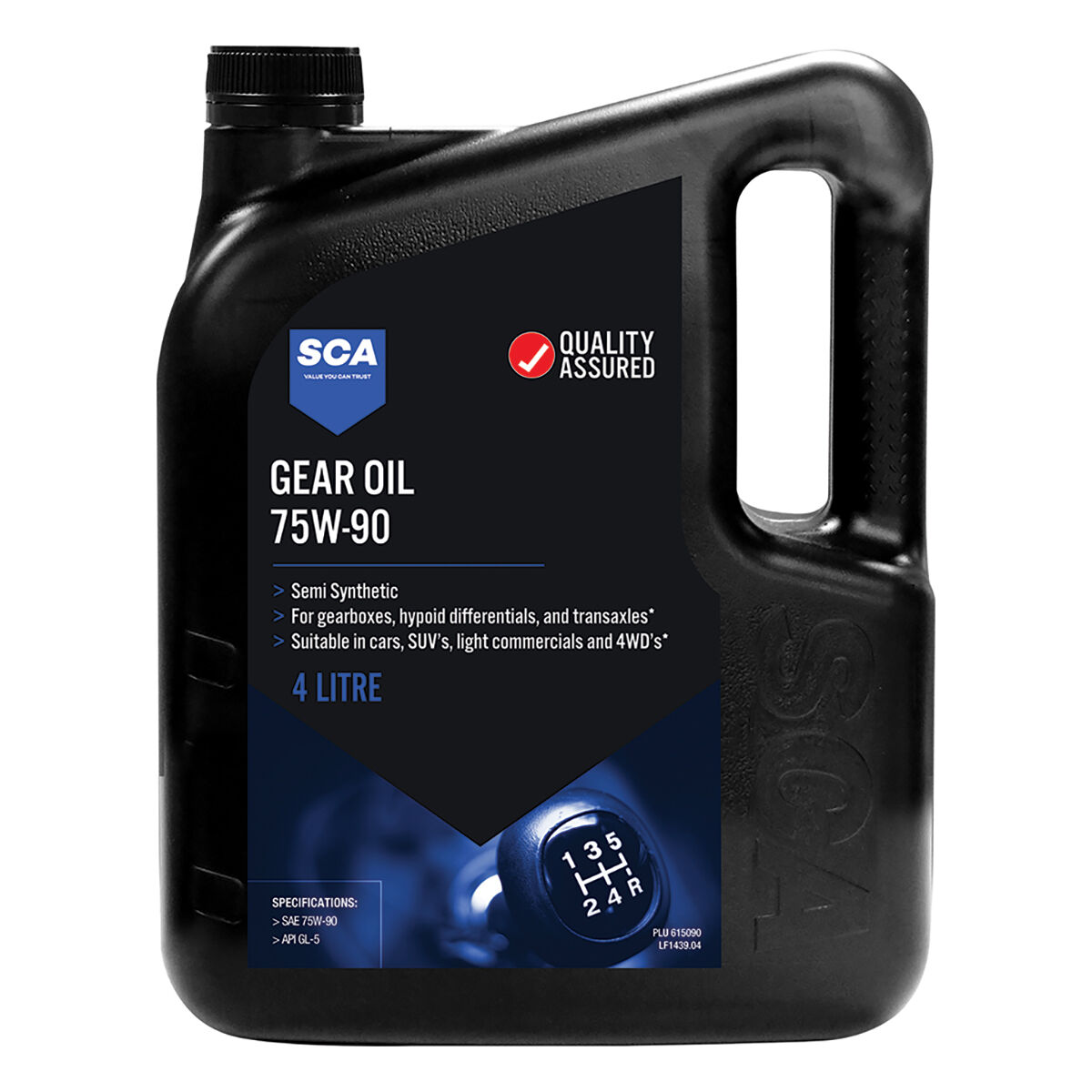 SCA Gear Oil 75W-90 Semi Synthetic 4 Litre, , scaau_hi-res