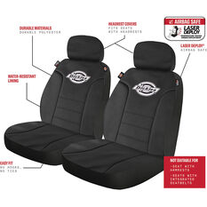 Dickies Polyester OG Black/White Logo Seat Covers Black Adjustable Headrests Airbag Compatible, , scaau_hi-res
