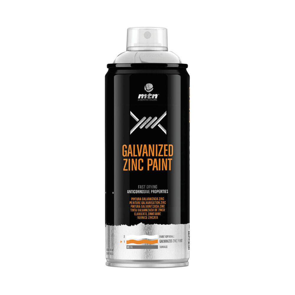 MTN Pro Galvanized Glossy Zinc Spray Paint 400mL Supercheap Auto