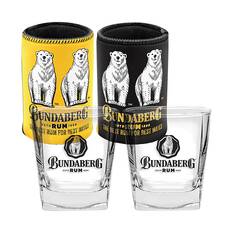 Bundaberg Rum Spirit Glasses and Can Coolers Set, , scaau_hi-res
