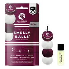 Smelly Balls Air Freshener Set Manly Sea Eagles Coconut Lime 5ml, , scaau_hi-res