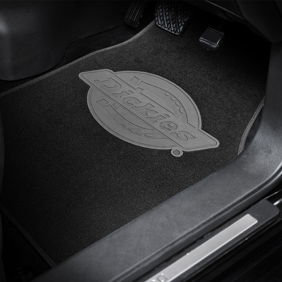 Dickies Carpet OG Logo Floor Mats Black Set Of 4, , scaau_hi-res