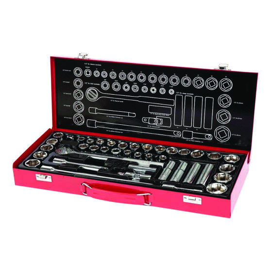 SCA Socket Set 1/2" Drive Metric/SAE 41 Piece, , scaau_hi-res