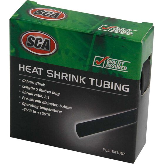 SCA Heat Shrink Tubing Black, 3.2mm x 5m Supercheap Auto