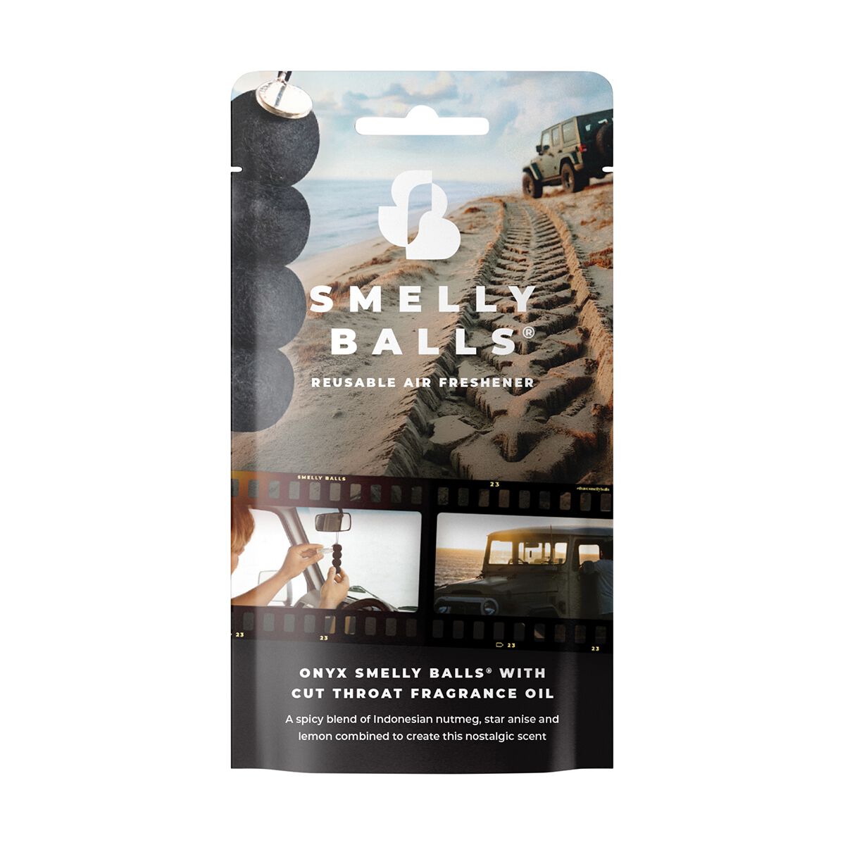 Smelly Balls Air Freshener Set Onyx Cut Throat 5ml, , scaau_hi-res