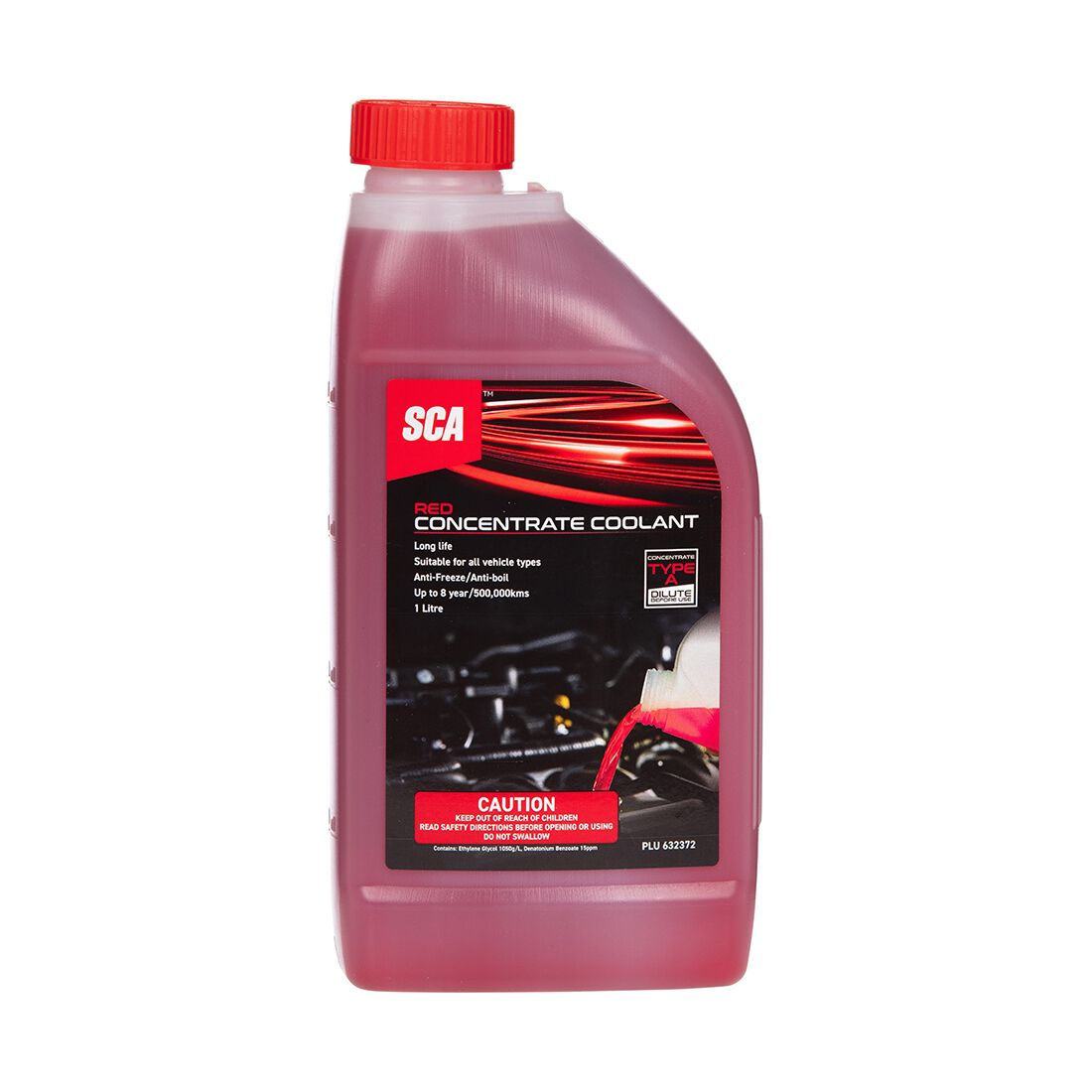 SCA Red Long Life Coolant Concentrate - 1 Litre, , scaau_hi-res