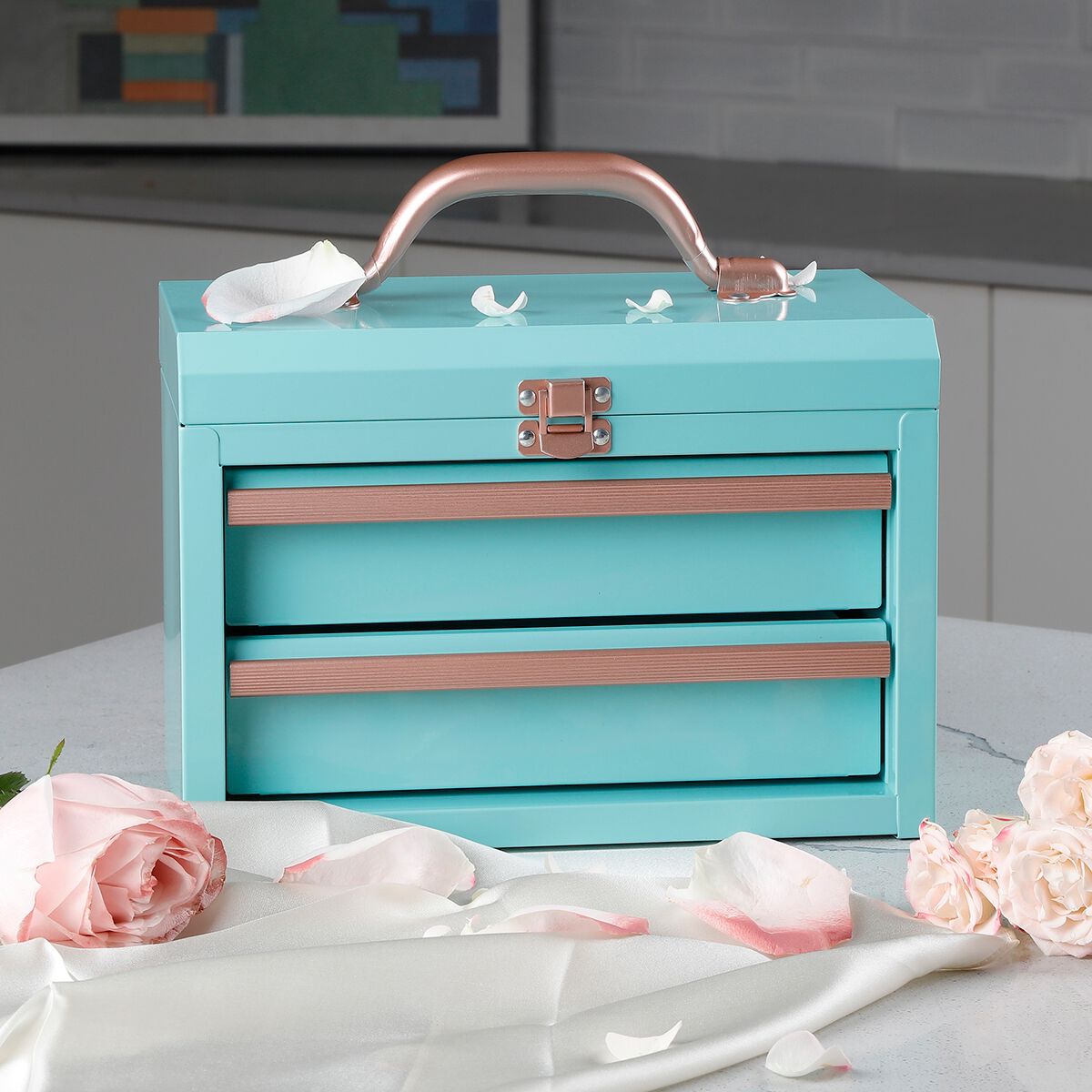 Toolpro Mini Tool Chest Turquois, , scaau_hi-res