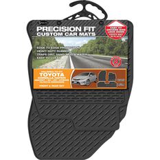 Sperling Precision Fit PVC Custom Floor Mats Suits Toyota Corolla E180 Series 2012-2018, Black, Set of 3, , scaau_hi-res