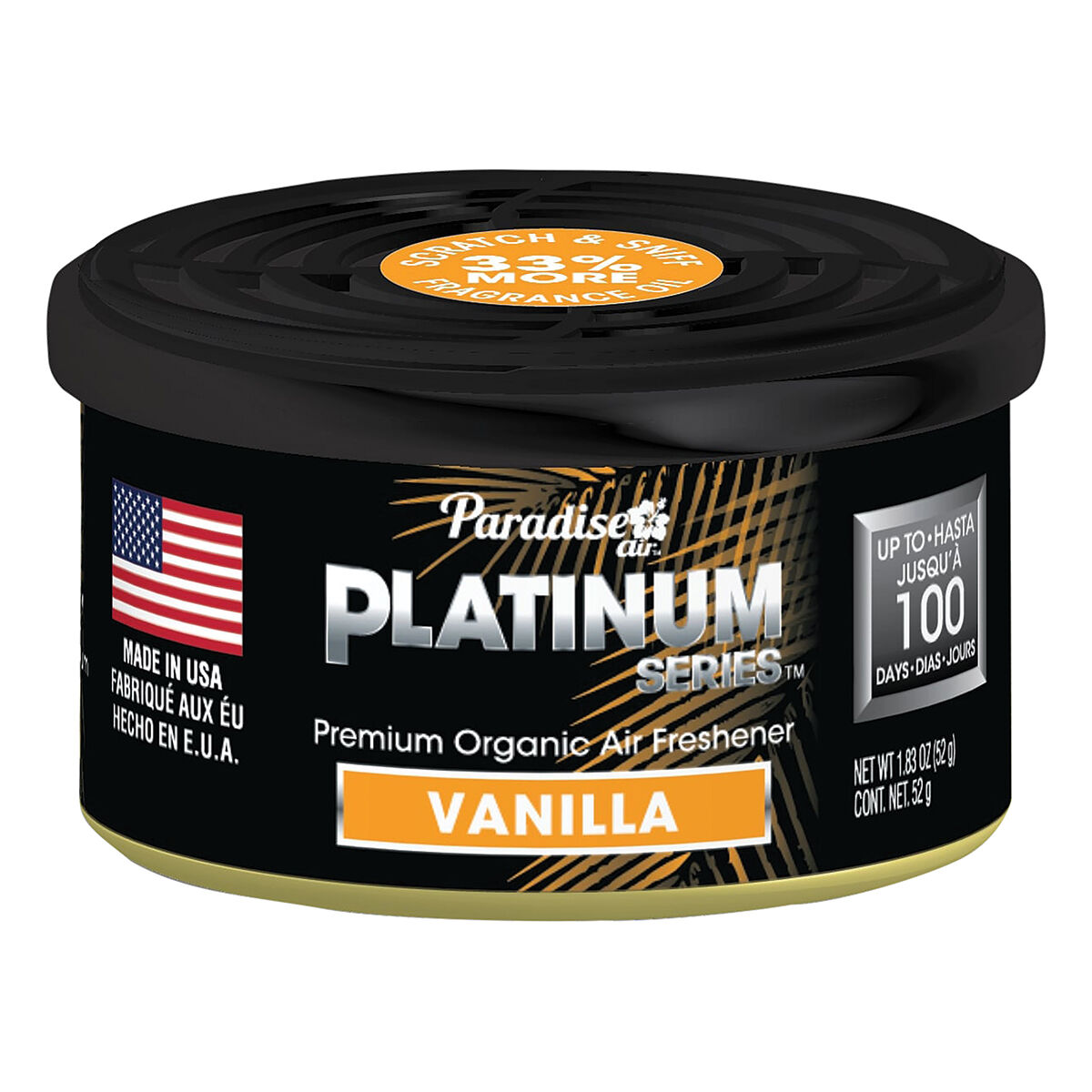 Paradise Air Platinum Air Freshener Can Vanilla 52g, , scaau_hi-res