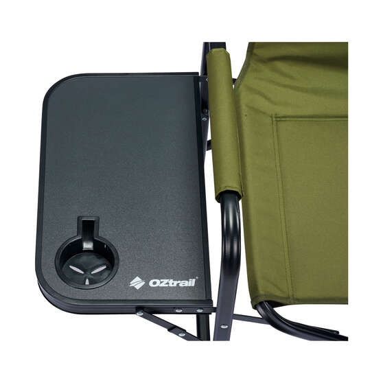 Oztrail Directors Classic with Side Table Chair, , scaau_hi-res