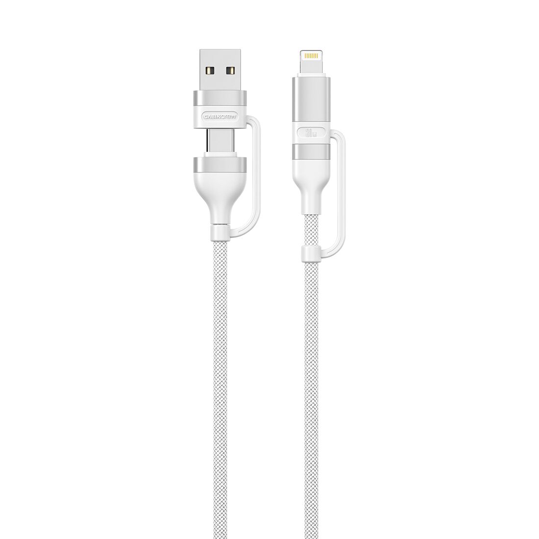 Cabin Crew USB-C/USB-A to USB-C/Lightning Magnetic Cable White, , scaau_hi-res