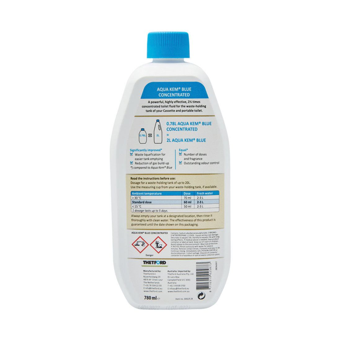 Thetford Aqua Kem Blue Concentrate Toilet Additive 780ml, , scaau_hi-res