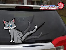 WiperTag Rear Window Blade Cover - Grey Cat, , scaau_hi-res