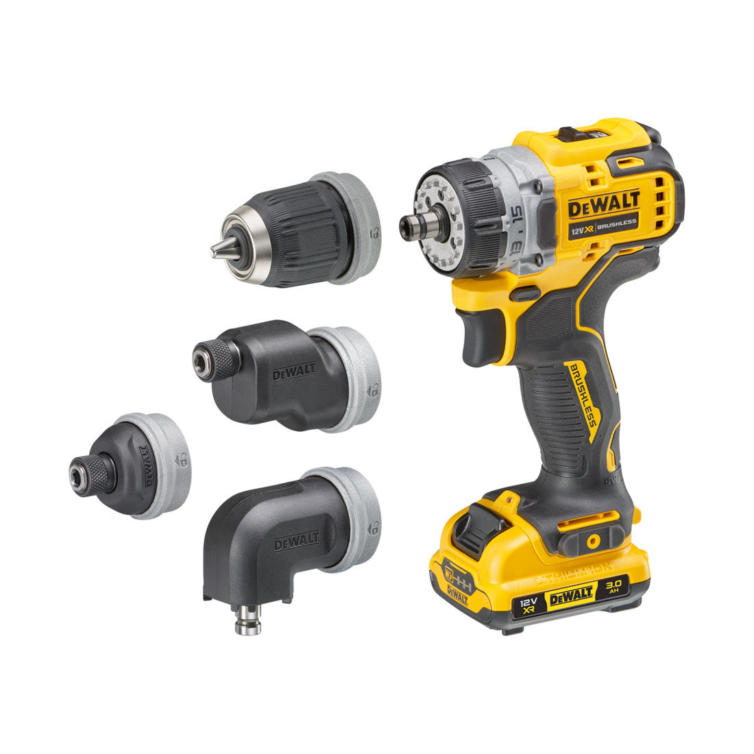 DeWALT XR 12V Brushless Sub Compact Multi Head Drill Driver Kit 3.0Ah Supercheap Auto