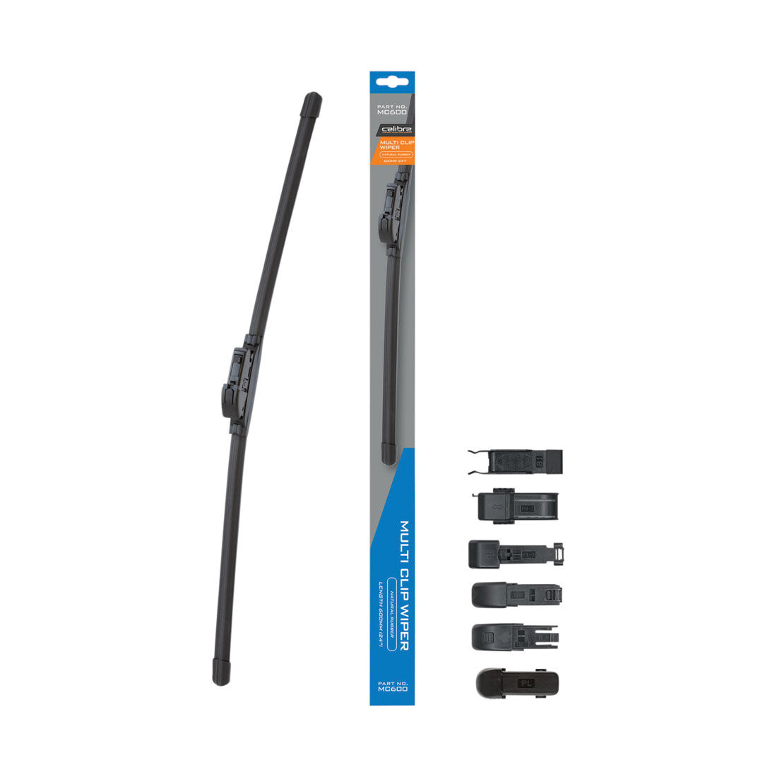 Calibre Multi-Clip Wiper Blade 600mm (24") Single - MC600, , scaau_hi-res