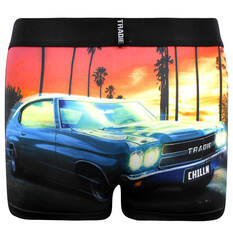 Tradie Mens Sunrise Speedster Trunks Red S, Red, scaau_hi-res