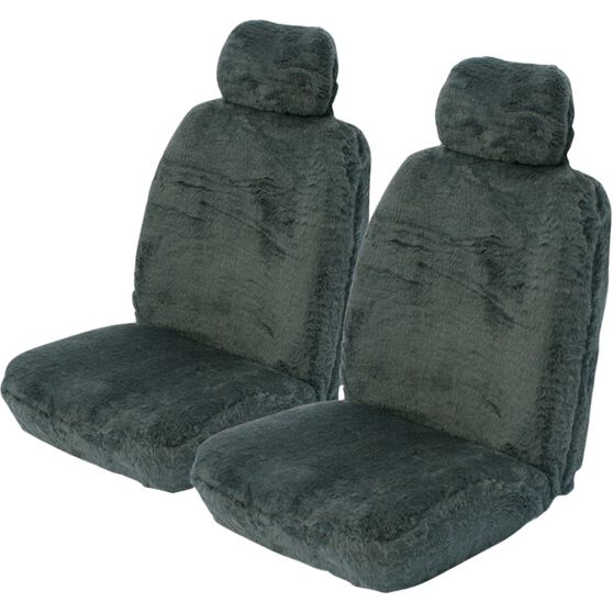 Sca Comfort Fur Seat Covers Slate Adjustable Headrests Size 30 Front Pair Airbag Compatible Supercheap Auto