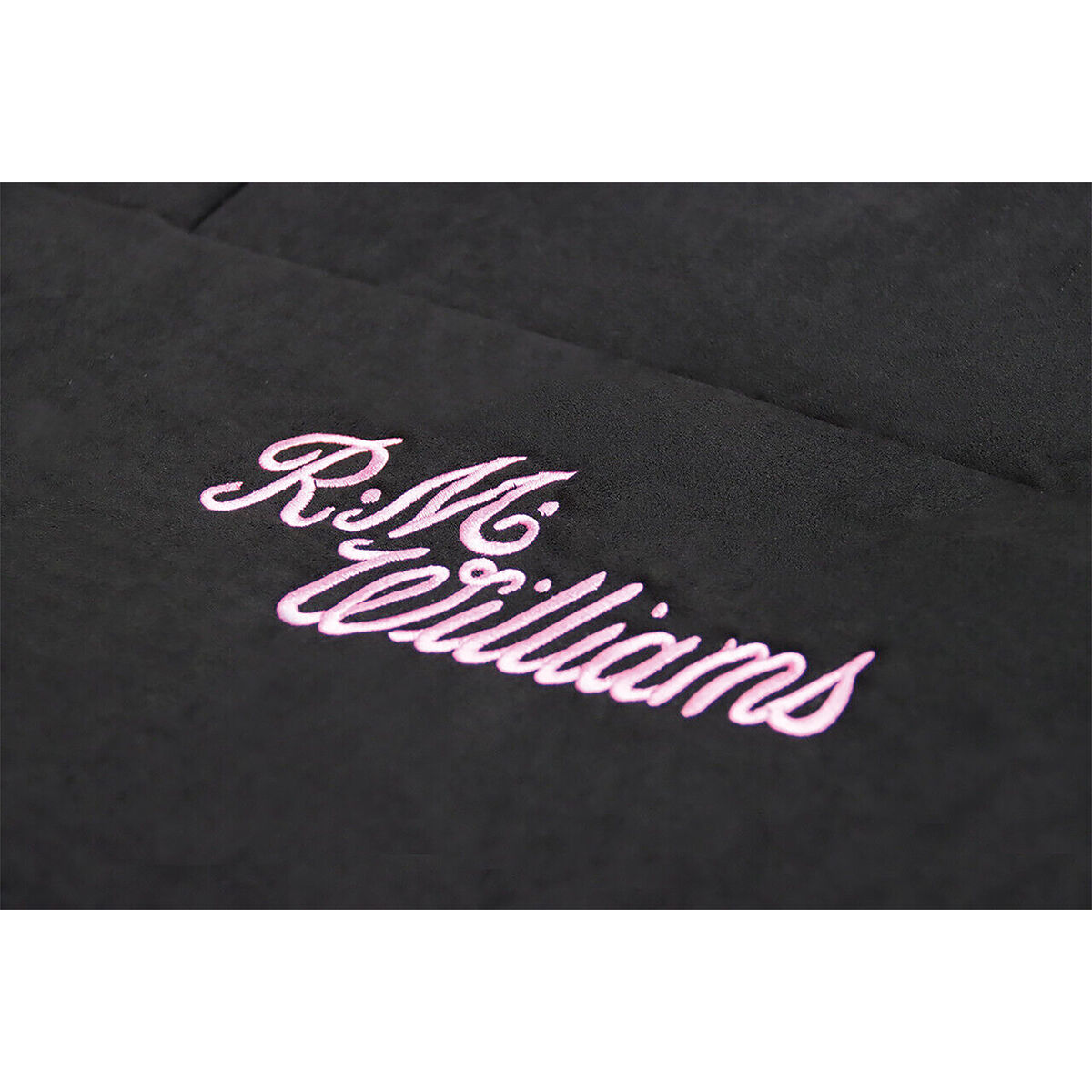 R.M.Williams Jillaroo Suede Velour Seat Covers Black/Pink Adjustable Headrests Size 30 Front Pair Airbag Compatible, , scaau_hi-res