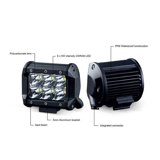 Ridge Ryder LED Driving Light Kit w/ harness 100mm 25W Supercheap Auto