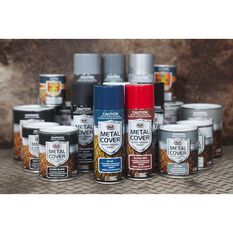 SCA Metal Cover Enamel Rust Paint Matt Black 1 Litre, , scaau_hi-res