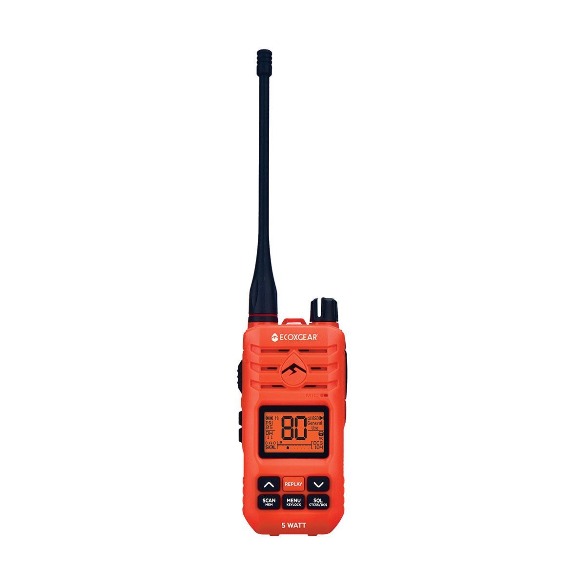 ECOXGEAR EXG510SORG Handheld 5W UHF Radio Blaze Orange, , scaau_hi-res