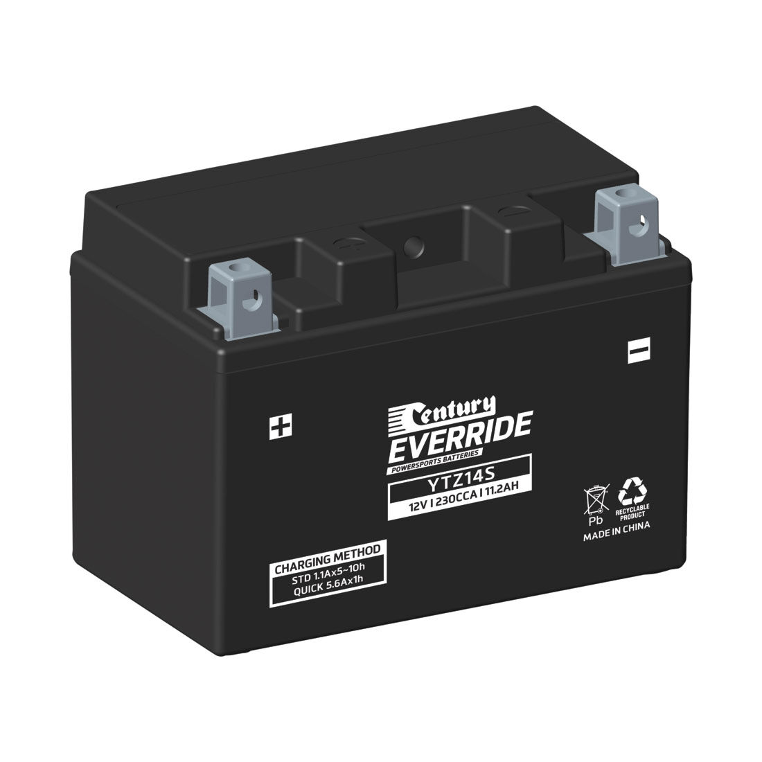 Century EverRide Powersports Battery YTZ14S, , scaau_hi-res