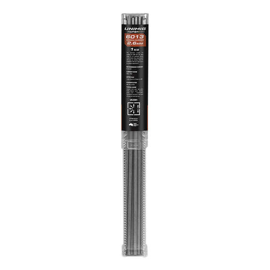 UNIMIG Hyperarc 6013 General Purpose Electrodes 2.6mm 1kg Pack, , scaau_hi-res