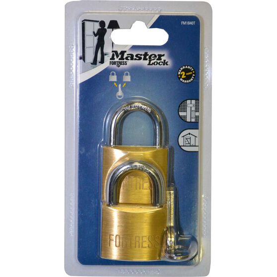 Master Lock Fortress Padlock 40mm, 2 Pack Supercheap Auto