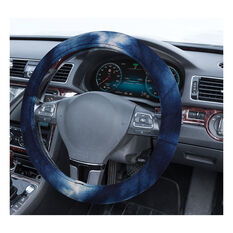 SCA Steering Wheel Cover Tie Dye Mesh Blue/White 380mm Diameter, , scaau_hi-res