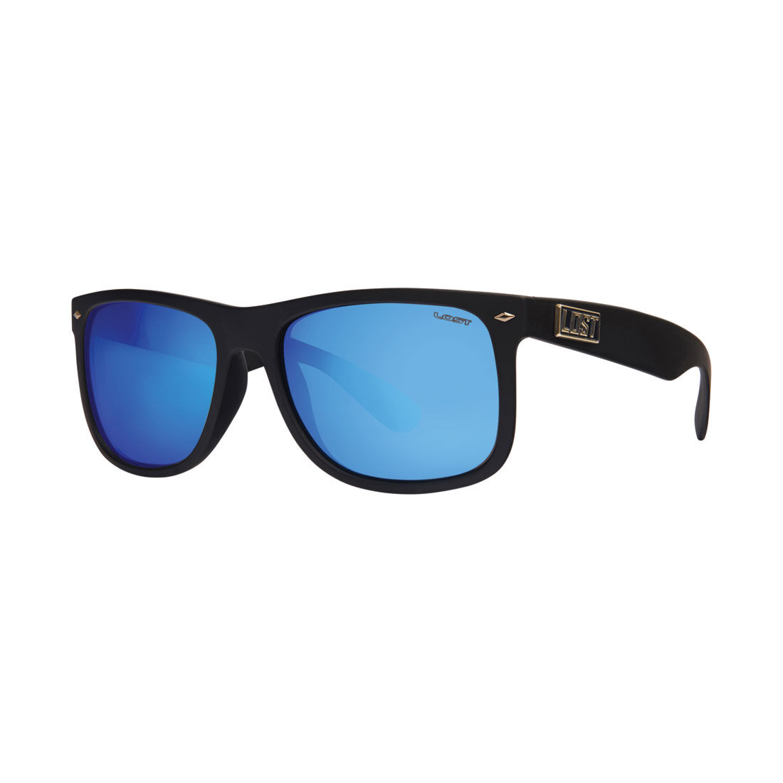 LOST Sunglasses Admiral Mirror Polarised Matt Black Ice Blue, , scaau_hi-res