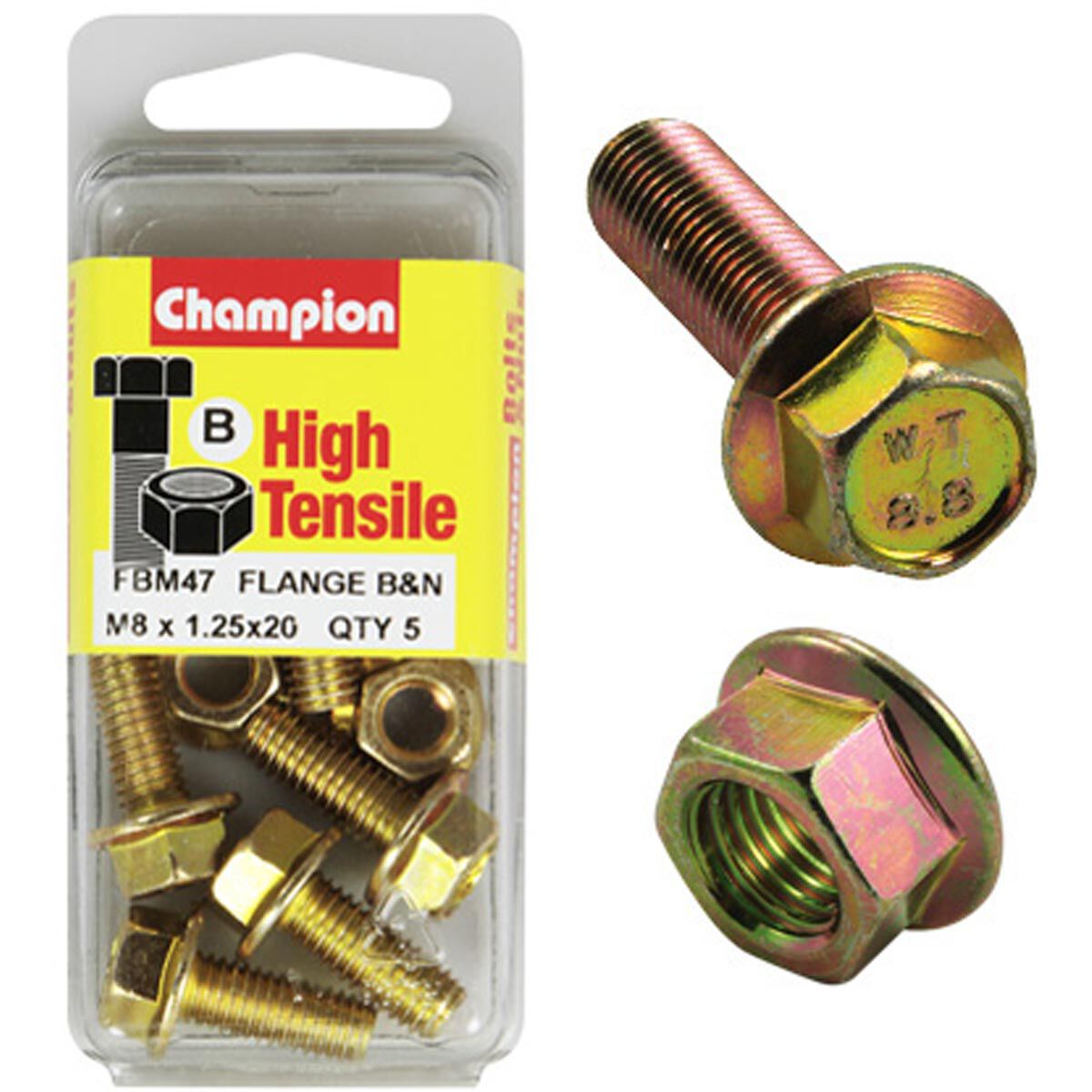 Champion Flange Bolts FBM47 M8x20, , scaau_hi-res