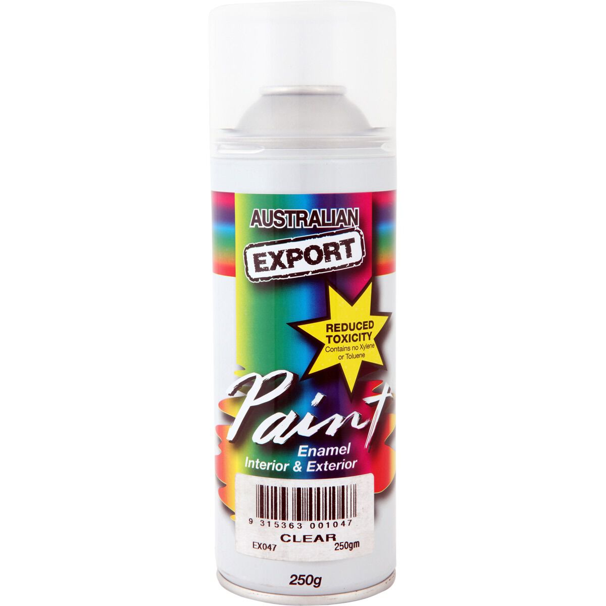 Export Aerosol Paint - Enamel, Clear, 250g 9315363001047 ...