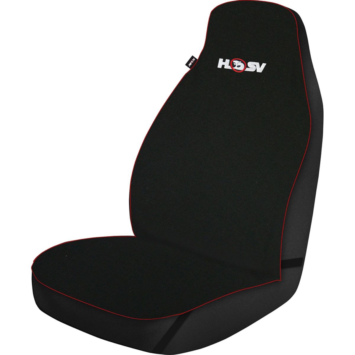 HSV Shield Slip On Seat Cover Black/Red Built in Headrests Size 60