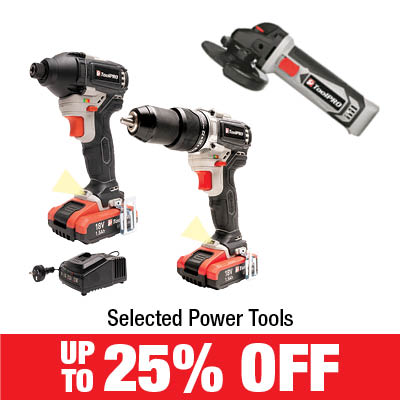 Up to 25% off Selected Power Tools