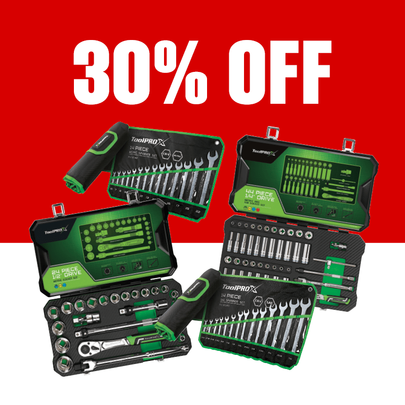 30% off Toolpro-X Socket & Spanner Sets