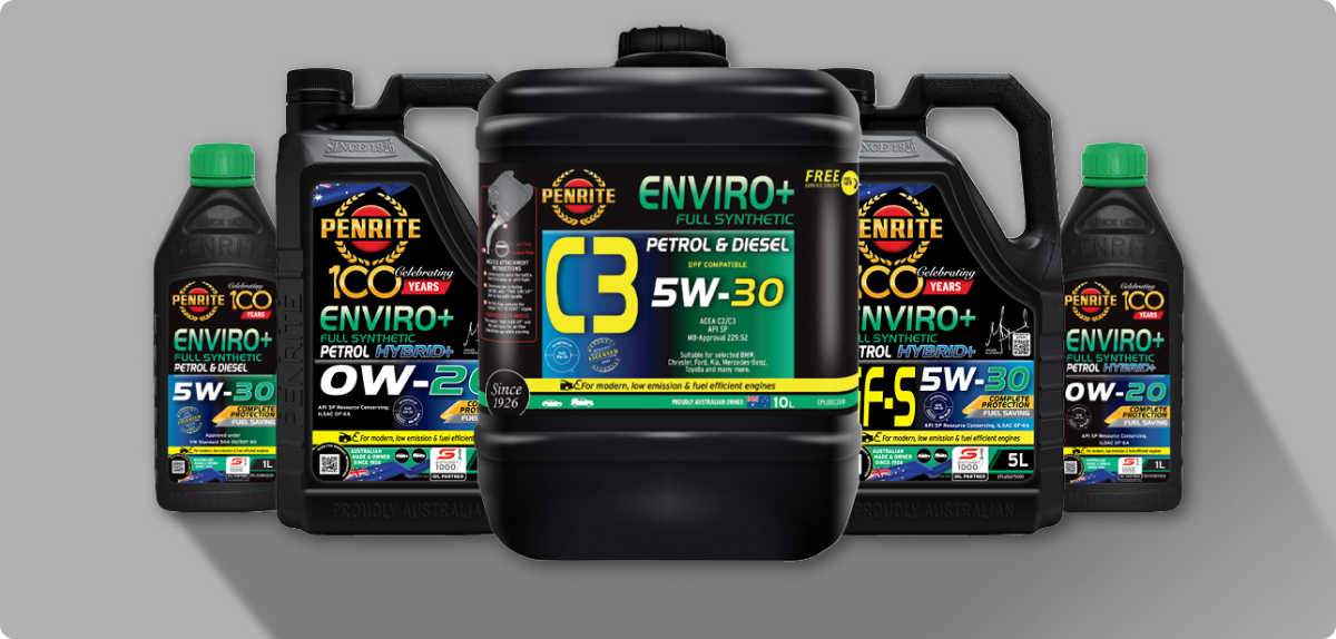Penrite Enviro Plus engine oil range for modern low-emission vehicles