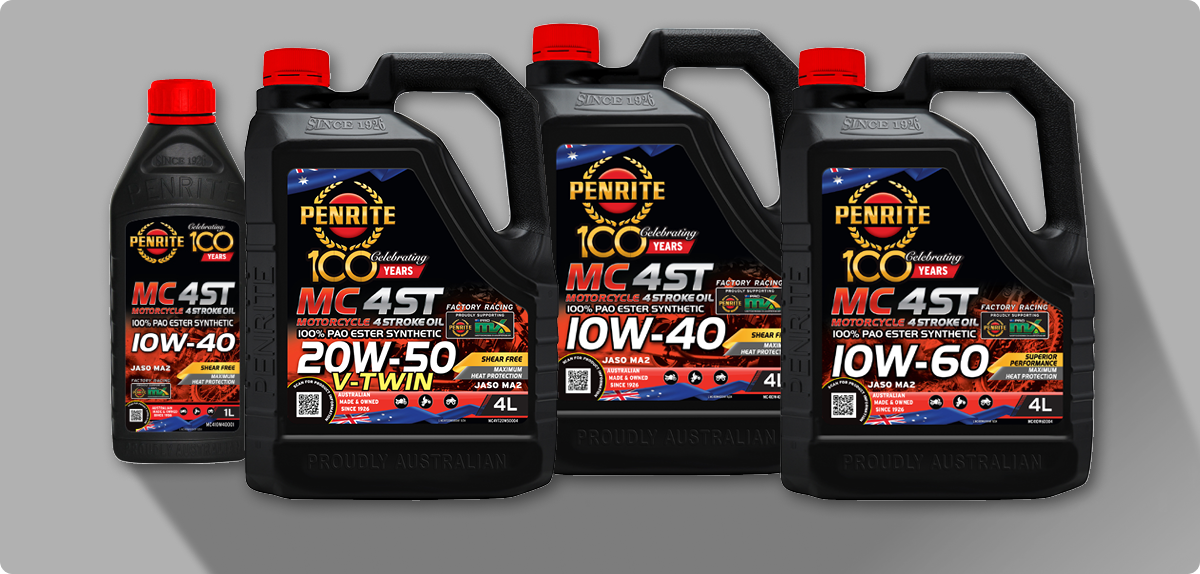 Penrite Motorcycle oil range for 4-stroke motorcycles