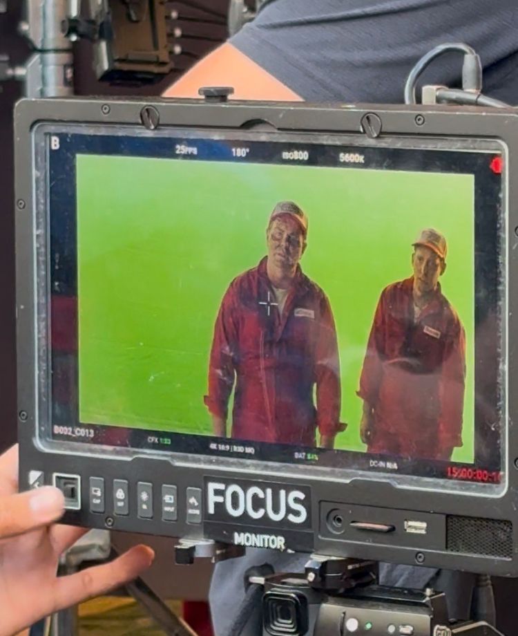 Robert behind the camera during the Best Performing Oils shoot