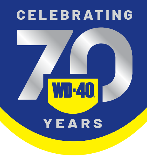 WD-40 70 year Anniversary logo