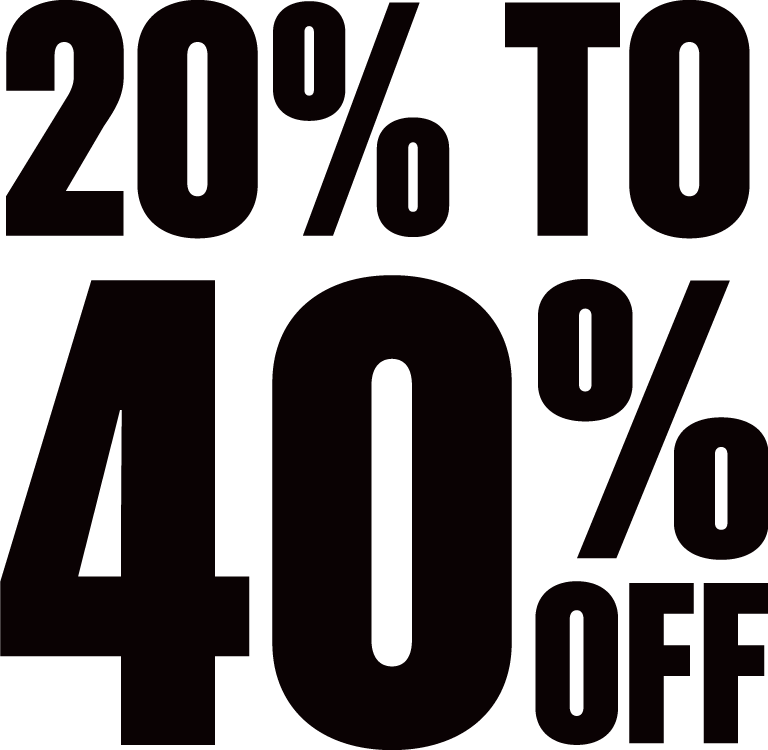 20% to 40% OFF Almost Everything Storewide
