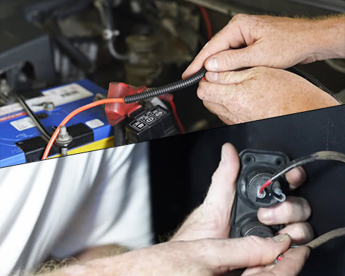 Consider setting up wiring in the back of your vehicle