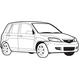 thumbnail image 2 of CMGS Replacement Door Mirror Glass - Right Driver Side For Mazda 2 Genki, Neo, Maxx (DY Series 2002-2007) 2 of 4
