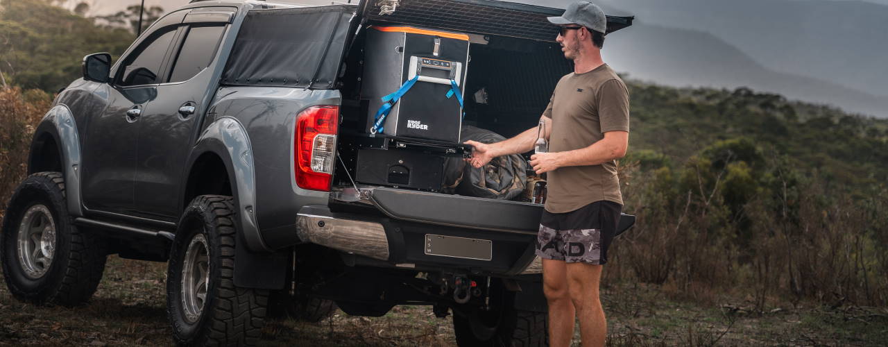 Fridge in back of Ute