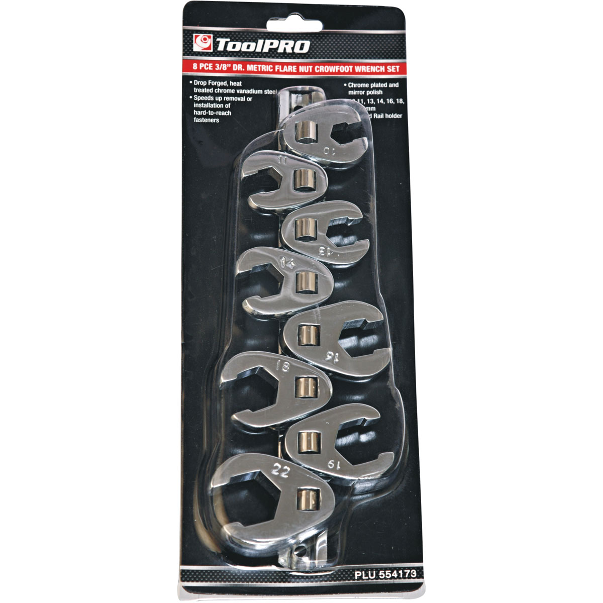 Toolpro Spanner Set 3 8 Drive Metric Crows Foot Flare Nut 8 Piece