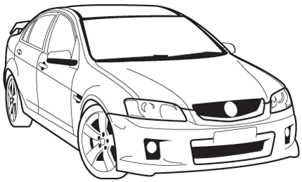 Holden Commodore Drawing Sketch Coloring Page